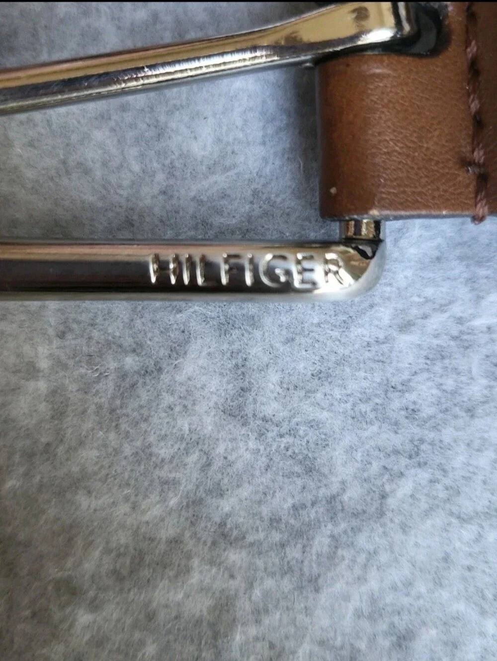 Tommy Hilfiger Belt Mens Small 32-34 White Elastic Canvas Bonded Leather Stretch